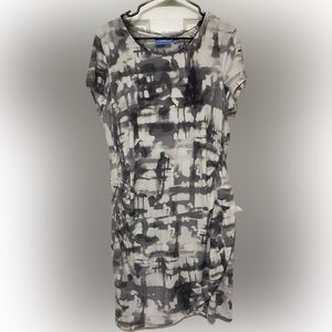 Simply Vera Vera Wang Women Gray Casual Dress - Size Large